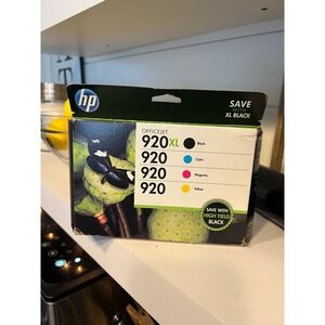 New HP 920XL OfficeJet 4 Pack Inks Black, Yellow, Cyan, and Magenta